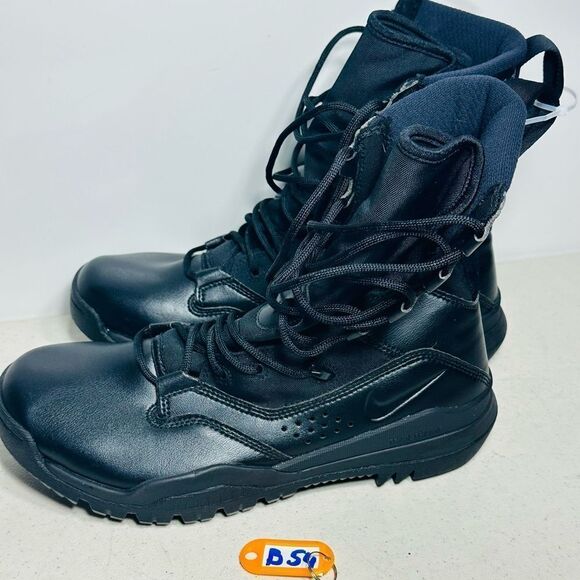 NIKE SFB FIELD 2 8" ALL BLACK MILITARY COMBAT TACTICAL UTILITY BOOTS Men sz 8 - Picture 1 of 5